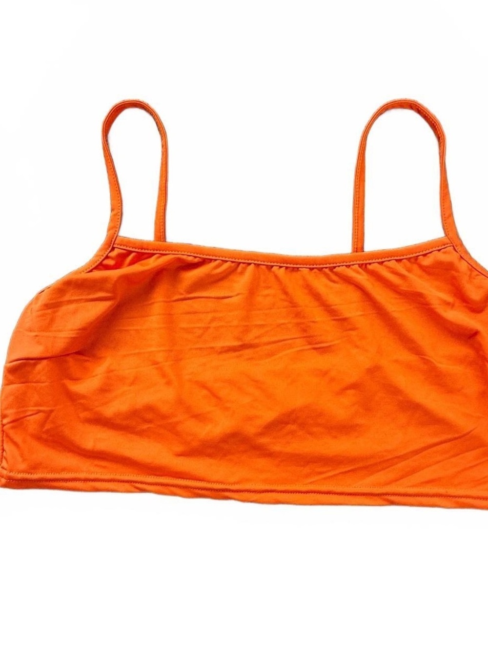 Bright Orange Cami spaghetti Crop Top Y2K Halloween Summer Tank